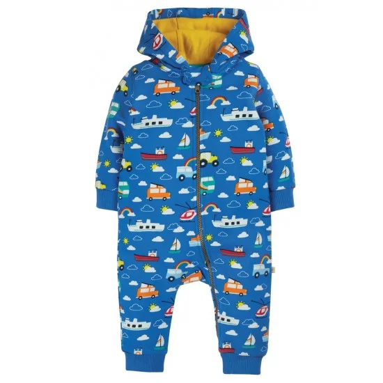 Outerwear Frugi Snuggle suit Camper Blue Land Sea Sky sale